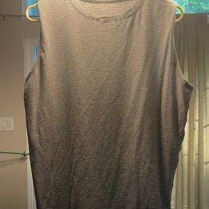 Lululemon Brunswick Muscle Tank Top Size 10 Hyde black and white stripe